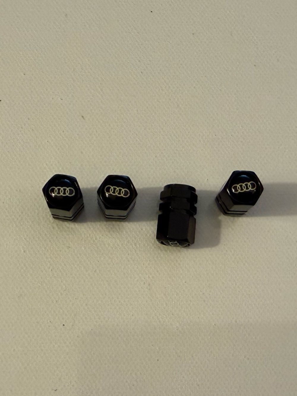 Audi Valve Stem Caps in Black Set of 4 NWT